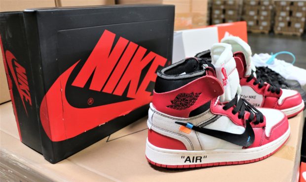 Counterfeit versions of iconic Nike shoes were seized by US Customs and Border Protection....