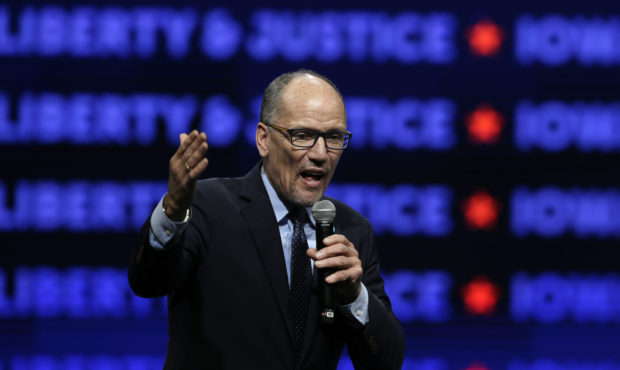 Democratic National Committee Chair Tom Perez speaks during the Iowa Democratic Party's Liberty and...