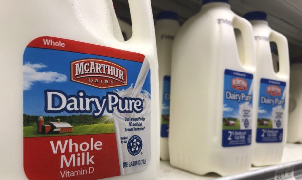 Jugs of McArthur Dairy milk, a Dean Foods brand, are shown at a grocery store, Tuesday, Nov. 12, 20...