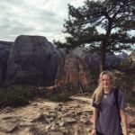 Katie hiking at Zion National Park