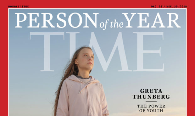 This photo provided by Time magazine shows Greta Thunberg, who has been named Time’s youngest “...