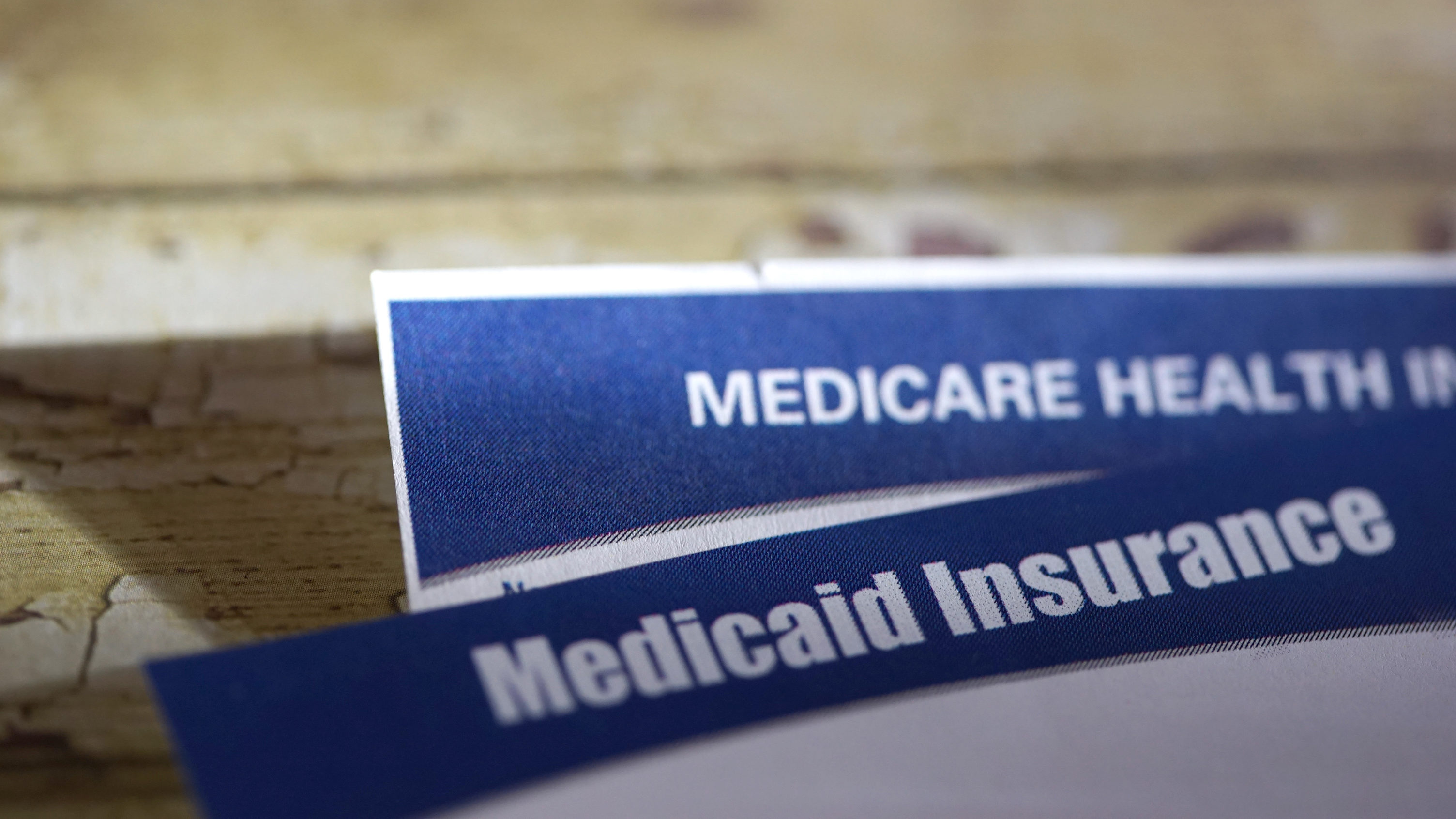 close up shot of medicaid card. (Getty Images)...