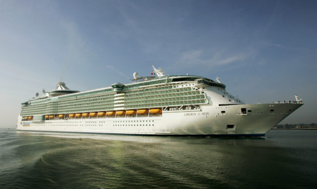 SOUTHAMPTON, UNITED KINGDOM - APRIL 22:  The world's largest ocean liner, the 'Liberty of the Seas'...