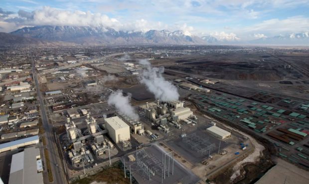 (Photo Credit: Deseret News. The Former Geneva Steel site is behind Rocky Mountain Power's gas fire...