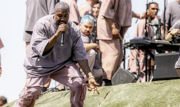INDIO, CALIFORNIA - APRIL 21: Kanye West performs Sunday Service during the 2019 Coachella Valley M...