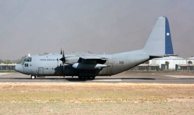 ARTURO MERINO BENITEZ AIRPORT, SANTIAGO, CHILE - 2019/03/21: A Chile Air Force Lockheed C-130 Hercu...