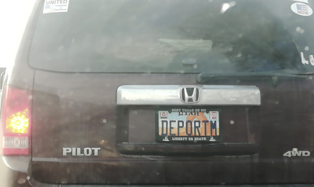 Utah license plate...