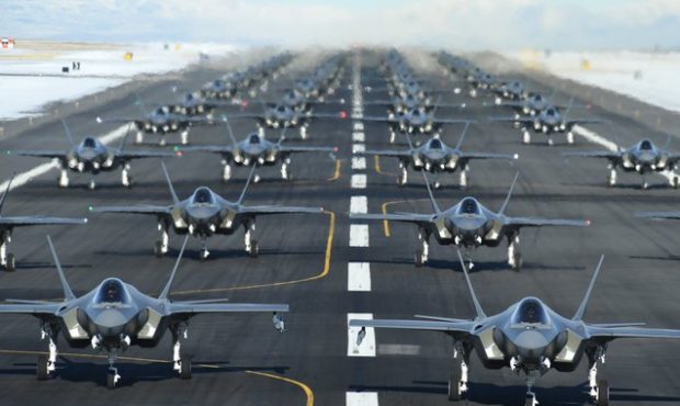 F-35A Lightning II fighter jets at Hill AFB...