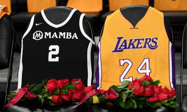 LOS ANGELES, CALIFORNIA - JANUARY 31:  The Los Angeles Lakers honor Kobe Bryant and daughter Gigi b...