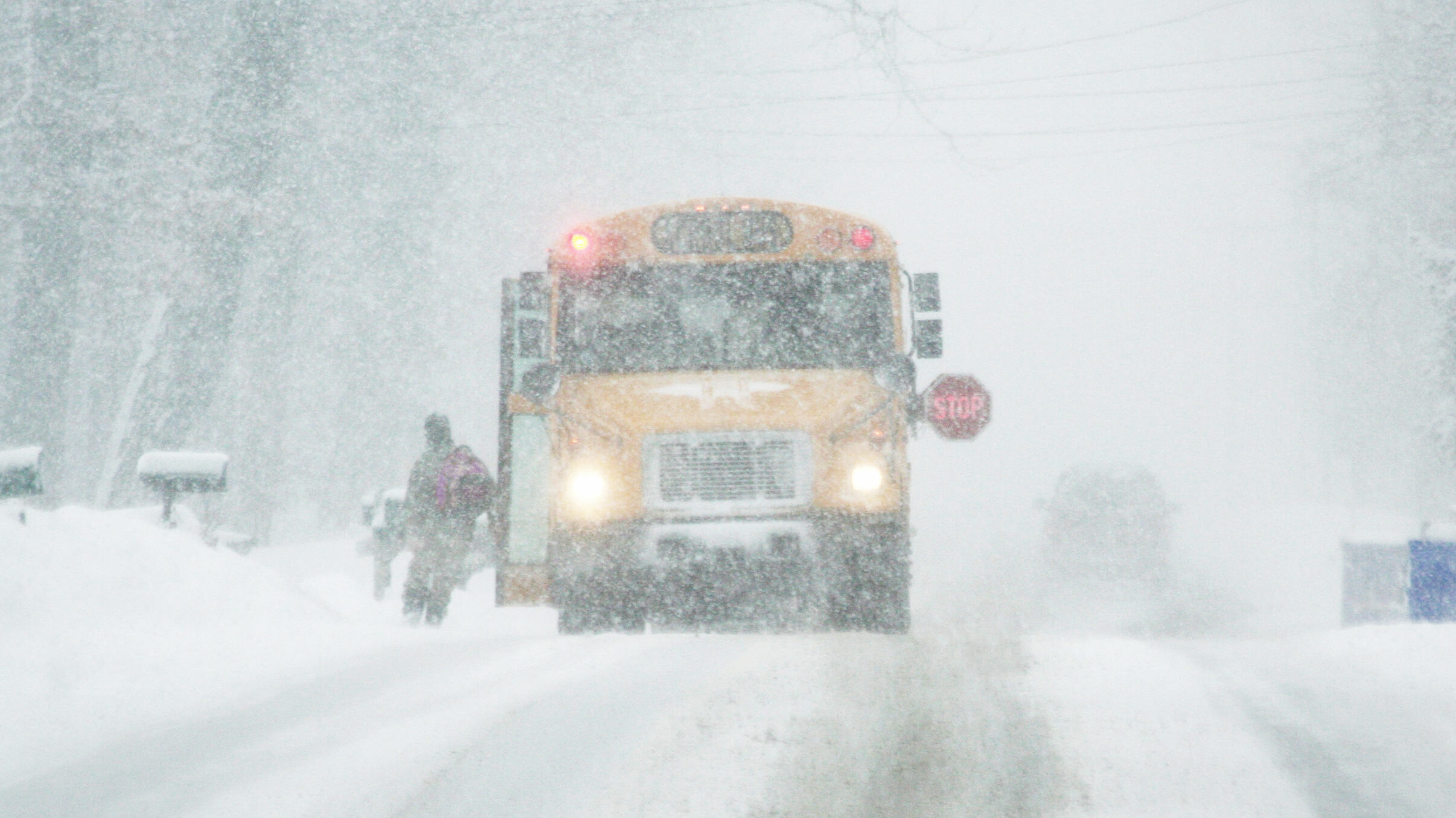 School bus snowy weather...