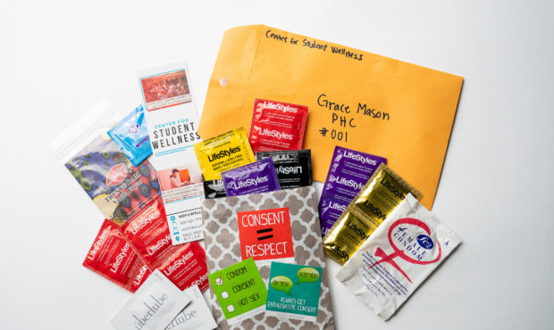 (Items found in the "Pleasure Pack" offered by the University of Utah for students.  Credit: Center...