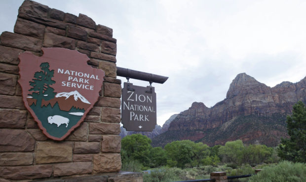 crowded zion national park...