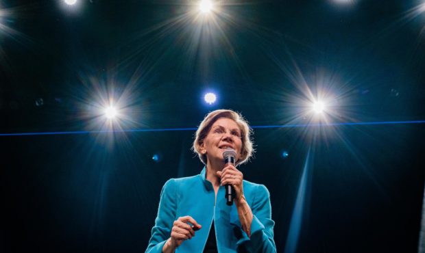 Senator Elizabeth Warren, a Democrat from Massachusetts and 2020 presidential candidate, speaks on ...