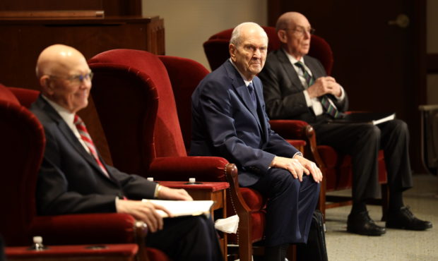 President Russell M. Nelson of The Church of Jesus Christ of Latter-day Saints sits during the Apri...