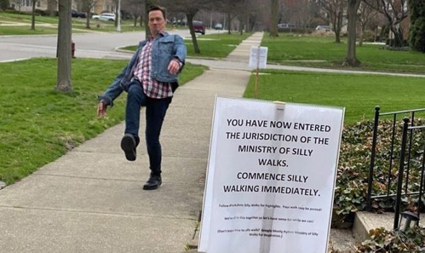 Hvad Bonus Frank Worthley Family designates sidewalk for silly walks only