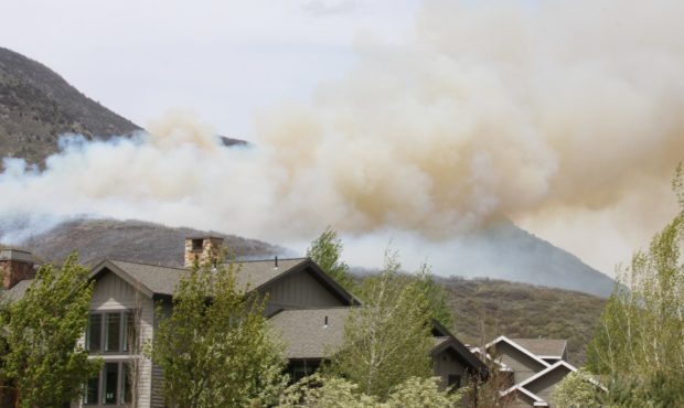 saddle fire burning in Midway Utah...