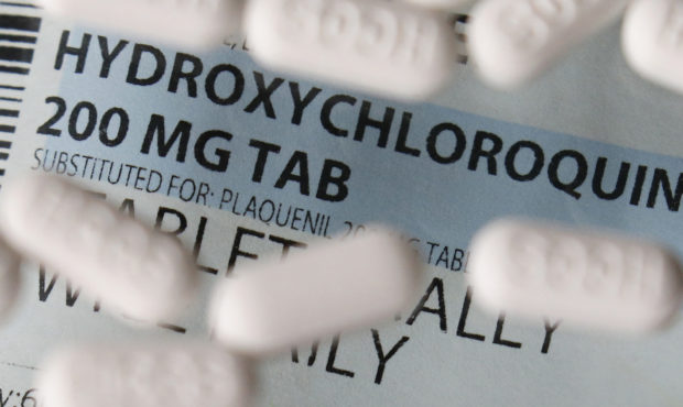 FILE - This Monday, April 6, 2020 file photo shows an arrangement of hydroxychloroquine tablets in ...