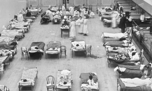 FILE - In this 1918 file photo made available by the Library of Congress, volunteer nurses from the...