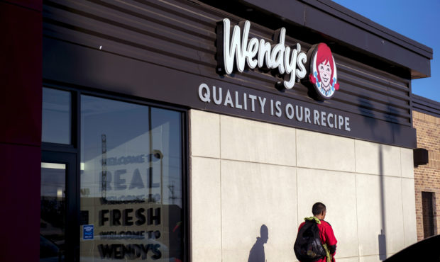 A customer exits a Wendy's Co. fast food restaurant in San Antonio, Texas, U.S., on Sunday, May 6, ...