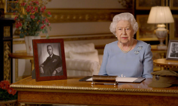 In this image taken from video and made available by Buckingham Palace, Britain's Queen Elizabeth I...
