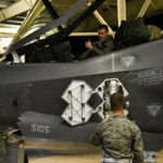 Deploying pilots with the 388th and 419th Fighter Wings prepare for launch at Hill Air Force Base, Utah, May 20, 2020. Airmen from the 388th and 419th Fighter Wings have deployed F-35As into combat three times in 12 months. The group of deployed Airmen is made of pilots for the actvie duty 421st Fighter Squadron and the Reserve 466th Fighter Squadron, as well as active duty and Reserve Airmen in the 421st Aircraft Maintnenace Unit. (U.S. Air Force photo by R. Nial Bradshaw)
