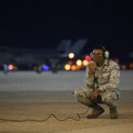 A maintainer prepares to launch an F-35A Lighting II at HIll Air Force Base, Utah, May 20, 2020. Airmen from the 388th and 419th Fighter Wings have deployed F-35As into combat three times in 12 months. The group of deployed Airmen is made of pilots for the actvie duty 421st Fighter Squadron and the Reserve 466th Fighter Squadron, as well as active duty and Reserve Airmen in the 421st Aircraft Maintnenace Unit. (U.S. Air Force photo by R. Nial Bradshaw)
