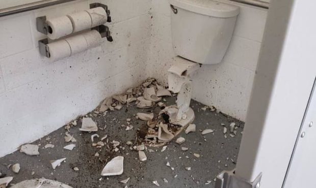 Alpine City offers reward for information leading to the arrest of toilet vandals...