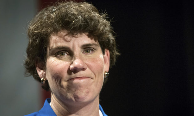 FILE - In this Nov. 6, 2018, file photo, Amy McGrath speaks to supporters in Richmond, Ky. McGrath ...