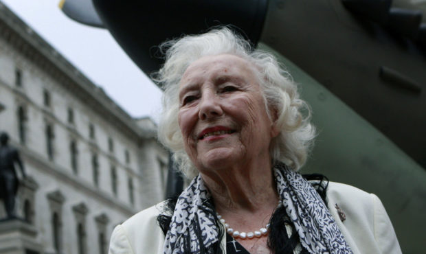 FILE - In this Friday Aug. 20, 2010 file photo, Dame Vera Lynn attends a ceremony to mark the 70th ...