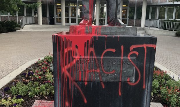 BYU statue vandalized...