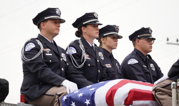 Funeral and procession held for fallen officer Nate Lyday...