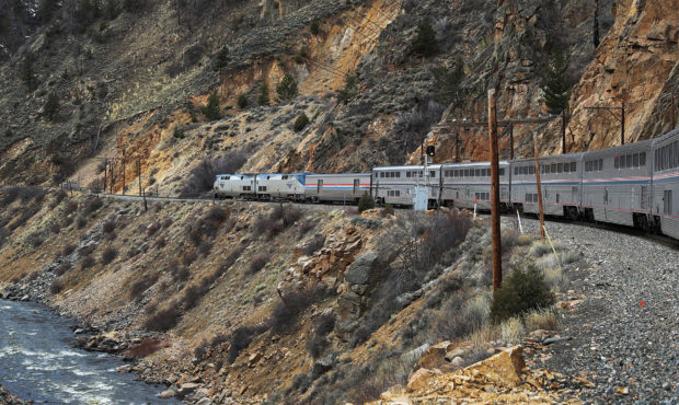 FILE -Amtrak's California Zephyr rolls along the rails during its daily 2,438-mile trip to Emeryvil...