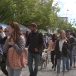 Crowds like this one won't be allowed at the 2020 Pioneer Park Farmers Market. Organizers are asking patrons to observe strict social distancing. Photo: KSL-TV File