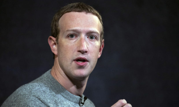 FILE - In this Oct. 25, 2019, file photo, Facebook CEO Mark Zuckerberg speaks at the Paley Center i...