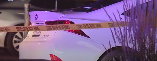 Stolen Lexus allegedly involved in a shooting in Salt Lake. Photo courtesy KSL-TV....