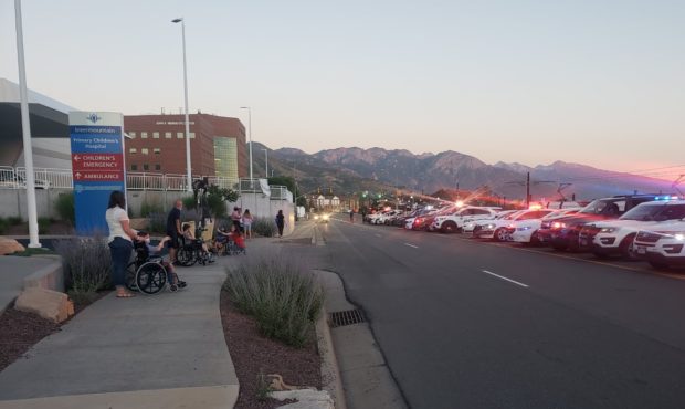 Police officers put on Fourth of July show for Primary Children's Medical Center...