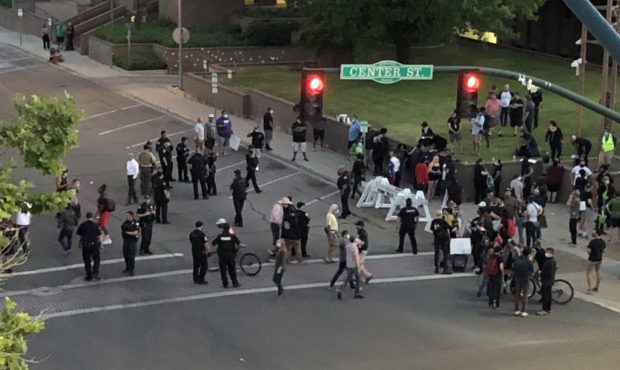 Two protests in Provo Wednesday night...