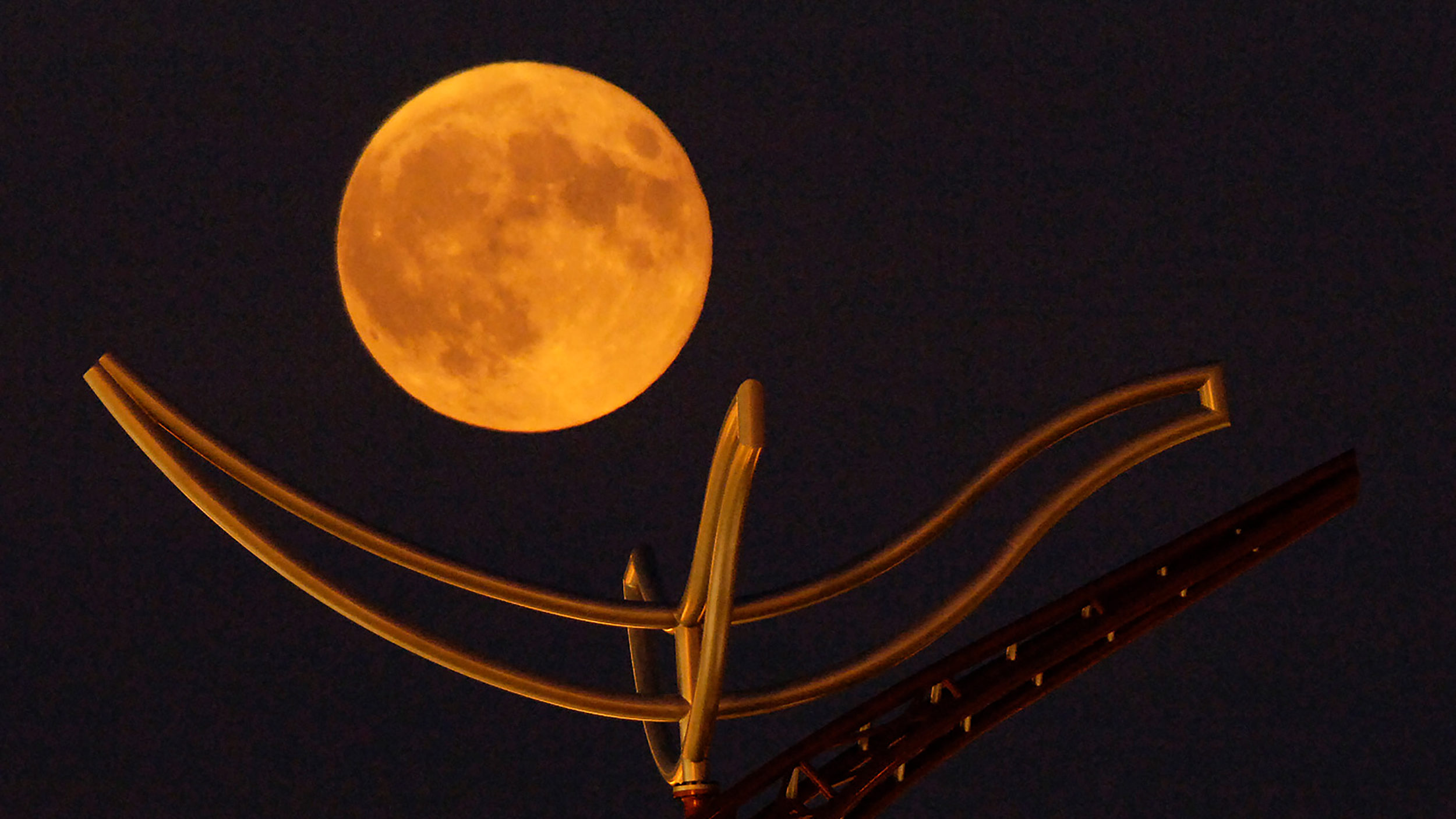 the harvest moon is pictured. It'll be visible tonight in Utah...