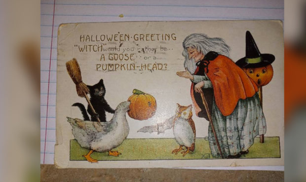 The postcard arrived just in time for Halloween. (Courtesy Brittany Keech)...