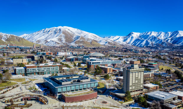 Ariel view of University of Utah's campus. Photo: Adobe Stock...