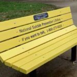 New park bench provides a suicide prevention message, and a place to rest