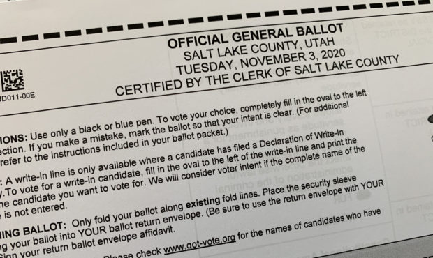 voter instructions mail-in ballot record turnout Utah change vote...