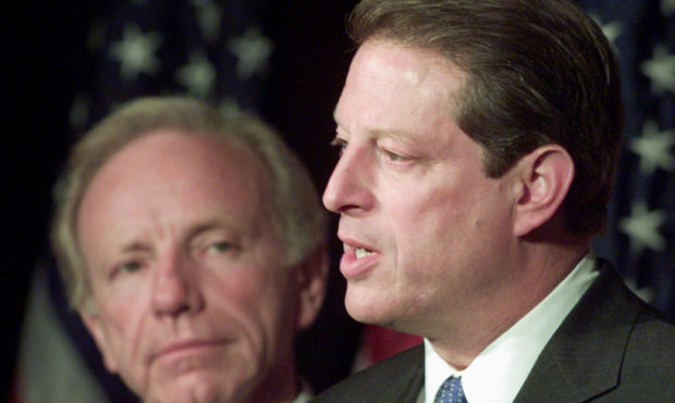 FILE - In this Nov. 8, 2000, file photo, Democratic presidential candidate Vice President Al Gore, ...