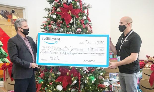 Amazon employees Christmas Box Salt Lake donations...