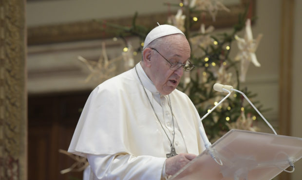 Pope Francis delivers the Urbi et Orbi (Latin for 'to the city and to the world' ) Christmas' day b...
