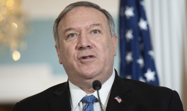 FILE - In this Nov. 24, 2020, file photo, Secretary of State Mike Pompeo speaks to the media prior ...