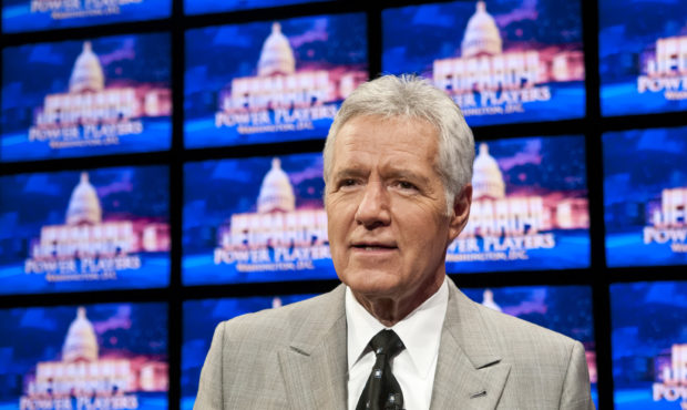 WASHINGTON, DC - APRIL 21: Alex Trebek speaks during a rehearsal before a taping of  Jeopardy! Powe...