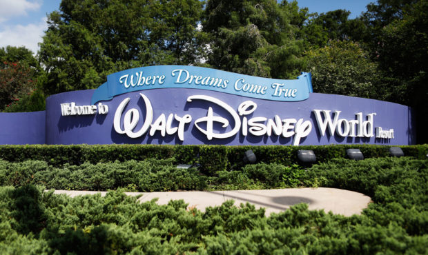 LAKE BUENA VISTA, FL - JULY 09: A view of the Walt Disney World theme park entrance on July 9, 2020...