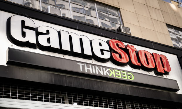 Pedestrians pass a GameStop store on 14th Street at Union Square, Thursday, Jan. 28, 2021, in the M...