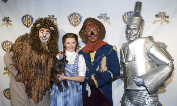 FILE - Costumed "Wizard of Oz" characters attend the "Wizard of Oz" 70th Anniversary Emerald Gala o...